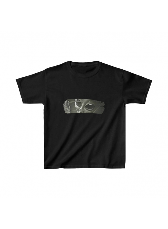 Çocuk Unisex Baskılı T-Shirt - Siyah Çocuk Unisex Baskılı T-Shirt - Siyah
