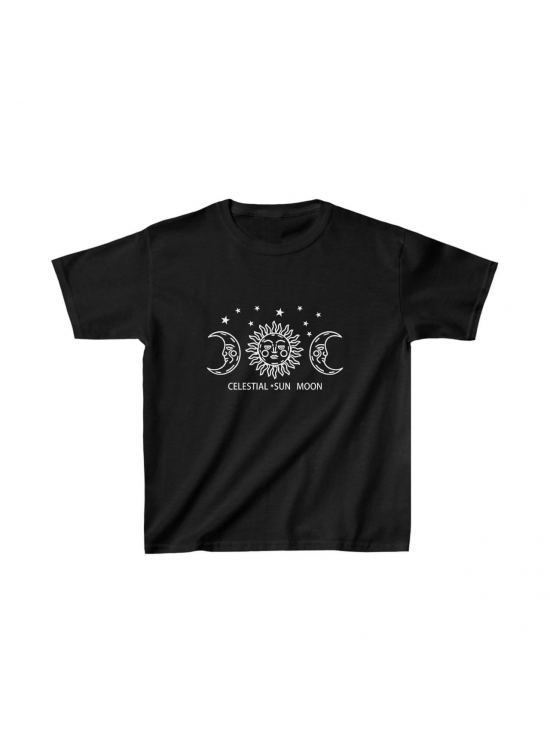 Çocuk Unisex Baskılı T-Shirt - Siyah Çocuk Unisex Baskılı T-Shirt - Siyah