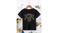 Çocuk Unisex Baskılı T-Shirt - Siyah Çocuk Unisex Baskılı T-Shirt - Siyah