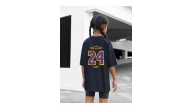 Çocuk Unisex Baskılı T-Shirt - Siyah Çocuk Unisex Baskılı T-Shirt - Siyah