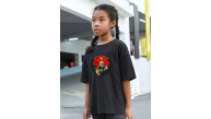 Çocuk Unisex Baskılı T-Shirt - Siyah Çocuk Unisex Baskılı T-Shirt - Siyah