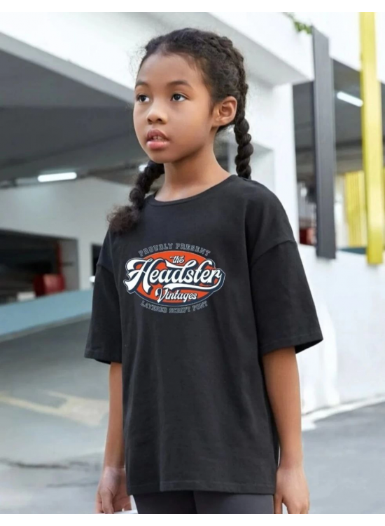 Çocuk Unisex Baskılı T-Shirt-Siyah Çocuk Unisex Baskılı T-Shirt-Siyah