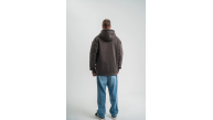 Erkek Nakışlı Kapüşonlu Oversize 3 İplik Pamuklu SweatShirt Hoodie - Füme Erkek Nakışlı Kapüşonlu Oversize 3 İplik Pamuklu SweatShirt Hoodie - Füme