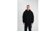 Erkek 3 İplik Pamuklu Oversize Kapüşonlu Nakışlı Hoodie SweatShirt - Siyah Erkek 3 İplik Pamuklu Oversize Kapüşonlu Nakışlı Hoodie SweatShirt - Siyah