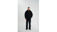 Erkek 3 İplik Pamuklu Oversize Kapüşonlu Nakışlı Hoodie SweatShirt - Siyah Erkek 3 İplik Pamuklu Oversize Kapüşonlu Nakışlı Hoodie SweatShirt - Siyah