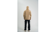 Erkek Baskılı Kapüşonlu Oversize 3 İplik Pamuklu SweatShirt Hoodie - Bej Erkek Baskılı Kapüşonlu Oversize 3 İplik Pamuklu SweatShirt Hoodie - Bej