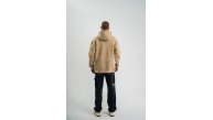 Erkek Baskılı Kapüşonlu Oversize 3 İplik Pamuklu SweatShirt Hoodie - Bej Erkek Baskılı Kapüşonlu Oversize 3 İplik Pamuklu SweatShirt Hoodie - Bej