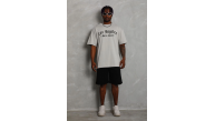 Erkek Baskılı Tişört Kısa Kol Bisiklet Yaka Oversize T-Shirt - Gri Erkek Baskılı Tişört Kısa Kol Bisiklet Yaka Oversize T-Shirt - Gri