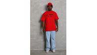 Erkek Baskılı Tişört Kısa Kol Bisiklet Yaka Oversize T-Shirt - Kırmızı Erkek Baskılı Tişört Kısa Kol Bisiklet Yaka Oversize T-Shirt - Kırmızı
