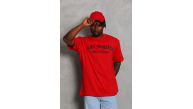 Erkek Baskılı Tişört Kısa Kol Bisiklet Yaka Oversize T-Shirt - Kırmızı Erkek Baskılı Tişört Kısa Kol Bisiklet Yaka Oversize T-Shirt - Kırmızı