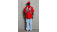 Erkek Baskılı Tişört Kısa Kol Bisiklet Yaka Oversize T-Shirt - Kırmızı Erkek Baskılı Tişört Kısa Kol Bisiklet Yaka Oversize T-Shirt - Kırmızı