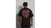 Erkek Baskılı Tişört Kısa Kol Bisiklet Yaka Oversize T-Shirt - Siyah Erkek Baskılı Tişört Kısa Kol Bisiklet Yaka Oversize T-Shirt - Siyah