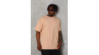 Erkek Düz Yazlık Kısa Kol Tişört Bisiklet Yaka Oversize T-Shirt - Bej