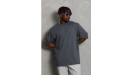 Erkek Düz Yazlık Kısa Kol Tişört Bisiklet Yaka Oversize T-Shirt - Füme Erkek Düz Yazlık Kısa Kol Tişört Bisiklet Yaka Oversize T-Shirt - Füme