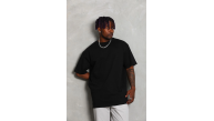 Erkek Düz Yazlık Kısa Kol Tişört Bisiklet Yaka Oversize T-Shirt - Siyah Erkek Düz Yazlık Kısa Kol Tişört Bisiklet Yaka Oversize T-Shirt - Siyah
