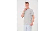 Erkek Düz Penye Tişört Bisiklet Yaka Kısa Kol Regular Fit T-Shirt - Gri Erkek Düz Penye Tişört Bisiklet Yaka Kısa Kol Regular Fit T-Shirt - Gri
