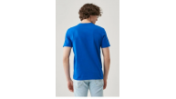 Erkek Düz Penye Tişört Bisiklet Yaka Kısa Kol Regular Fit T-Shirt - Mavi Erkek Düz Penye Tişört Bisiklet Yaka Kısa Kol Regular Fit T-Shirt - Mavi
