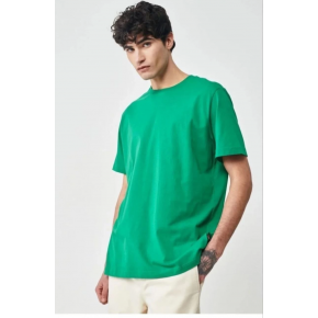 Erkek Düz Penye Tişört Bisiklet Yaka Kısa Kol Regular Fit T-Shirt - Yeşil