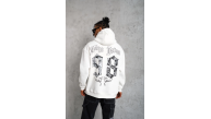 Erkek 98 Baskılı Kapşonlu 3 iplik pamuklu Sweatshirt hoodie - Beyaz Erkek 98 Baskılı Kapşonlu 3 iplik pamuklu Sweatshirt hoodie - Beyaz