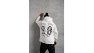 Erkek 98 Baskılı Kapşonlu 3 iplik pamuklu Sweatshirt hoodie - Beyaz Erkek 98 Baskılı Kapşonlu 3 iplik pamuklu Sweatshirt hoodie - Beyaz