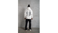 Erkek 98 Baskılı Kapşonlu 3 iplik pamuklu Sweatshirt hoodie - Beyaz Erkek 98 Baskılı Kapşonlu 3 iplik pamuklu Sweatshirt hoodie - Beyaz