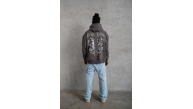 Erkek 3 İplik Pamuklu Kapüşonlu Baskılı Cepli Oversize Sweatshirt Hoodie - Gri Erkek 3 İplik Pamuklu Kapüşonlu Baskılı Cepli Oversize Sweatshirt Hoodie - Gri