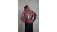 Erkek 3 İplik Pamuklu Kapüşonlu Baskılı Cepli Sweatshirt Hoodie - Gül Kurusu Erkek 3 İplik Pamuklu Kapüşonlu Baskılı Cepli Sweatshirt Hoodie - Gül Kurusu