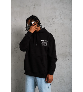 Erkek 98 Baskılı Kapüşonlu 3 iplik pamuklu hoodie Sweatshirt - Siyah