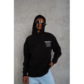 Erkek 98 Baskılı Kapüşonlu 3 iplik pamuklu hoodie Sweatshirt - Siyah