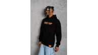 Erkek 3 İplik Pamuklu Kapüşonlu Baskılı Cepli Oversize Sweatshirt Hoodie - Siyah Erkek 3 İplik Pamuklu Kapüşonlu Baskılı Cepli Oversize Sweatshirt Hoodie - Siyah
