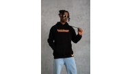 Erkek 3 İplik Pamuklu Kapüşonlu Baskılı Cepli Oversize Sweatshirt Hoodie - Siyah Erkek 3 İplik Pamuklu Kapüşonlu Baskılı Cepli Oversize Sweatshirt Hoodie - Siyah