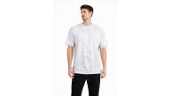 Erkek Asit Yıkama Bisiklet Yaka Kısa Kollu Oversize T-Shirt Tişört - Beyaz Erkek Asit Yıkama Bisiklet Yaka Kısa Kollu Oversize T-Shirt Tişört - Beyaz