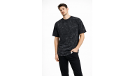 Erkek Asit Yıkama Bisiklet Yaka Kısa Kollu Oversize T-Shirt Tişört - Siyah Erkek Asit Yıkama Bisiklet Yaka Kısa Kollu Oversize T-Shirt Tişört - Siyah