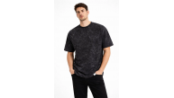 Erkek Asit Yıkama Bisiklet Yaka Kısa Kollu Oversize T-Shirt Tişört - Siyah Erkek Asit Yıkama Bisiklet Yaka Kısa Kollu Oversize T-Shirt Tişört - Siyah