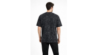 Erkek Asit Yıkama Bisiklet Yaka Kısa Kollu Oversize T-Shirt Tişört - Siyah Erkek Asit Yıkama Bisiklet Yaka Kısa Kollu Oversize T-Shirt Tişört - Siyah