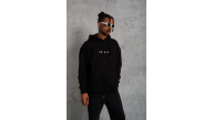 Erkek 3 İplik Pamuklu Kapüşonlu Baskılı Cepli Oversize Sweatshirt Hoodie - Siyah Erkek 3 İplik Pamuklu Kapüşonlu Baskılı Cepli Oversize Sweatshirt Hoodie - Siyah