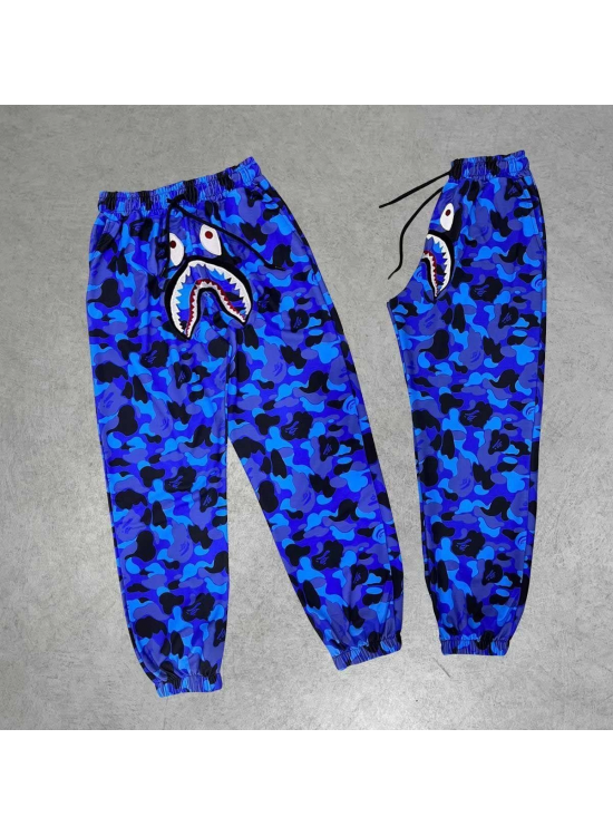 Erkek Pubg Bape x Shark Eşofman Altı - Mavi Erkek Pubg Bape x Shark Eşofman Altı - Mavi