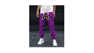 Erkek Pubg Bape x Shark Eşofman Altı - Mor Erkek Pubg Bape x Shark Eşofman Altı - Mor