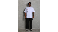 Erkek Baskılı Tişört Kısa Kol Bisiklet Yaka Oversize T-Shirt - Beyaz