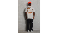 Erkek Baskılı Tişört Kısa Kol Bisiklet Yaka Oversize T-Shirt - Gri Erkek Baskılı Tişört Kısa Kol Bisiklet Yaka Oversize T-Shirt - Gri