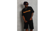 Erkek Baskılı Tişört Kısa Kol Bisiklet Yaka Oversize T-Shirt - Siyah Erkek Baskılı Tişört Kısa Kol Bisiklet Yaka Oversize T-Shirt - Siyah