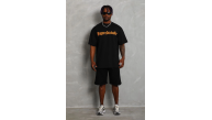 Erkek Baskılı Tişört Kısa Kol Bisiklet Yaka Oversize T-Shirt - Siyah Erkek Baskılı Tişört Kısa Kol Bisiklet Yaka Oversize T-Shirt - Siyah