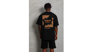 Erkek Baskılı Tişört Kısa Kol Bisiklet Yaka Oversize T-Shirt - Siyah Erkek Baskılı Tişört Kısa Kol Bisiklet Yaka Oversize T-Shirt - Siyah