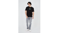 Erkek Baskılı T-Shirt Kısa Kol Bisiklet Yaka Regular Fit Rahat Kalıp Günlük Tişört - Siyah Erkek Baskılı T-Shirt Kısa Kol Bisiklet Yaka Regular Fit Rahat Kalıp Günlük Tişört - Siyah