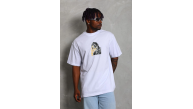 Erkek Baskılı Tişört Kısa Kol Bisiklet Yaka Oversize T-Shirt - Beyaz Erkek Baskılı Tişört Kısa Kol Bisiklet Yaka Oversize T-Shirt - Beyaz