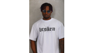 Erkek Baskılı T-Shirt Kısa Kol Bisiklet Yaka Regular Fit Rahat Kalıp Günlük Tişört - Beyaz