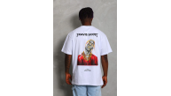 Erkek Baskılı Tişört Kısa Kol Bisiklet Yaka Oversize T-Shirt - Beyaz Erkek Baskılı Tişört Kısa Kol Bisiklet Yaka Oversize T-Shirt - Beyaz