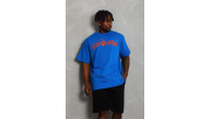 Erkek Baskılı Tişört Kısa Kol Bisiklet Yaka Oversize T-Shirt - Mavi Erkek Baskılı Tişört Kısa Kol Bisiklet Yaka Oversize T-Shirt - Mavi