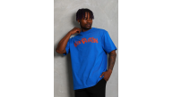 Erkek Baskılı Tişört Kısa Kol Bisiklet Yaka Oversize T-Shirt - Mavi Erkek Baskılı Tişört Kısa Kol Bisiklet Yaka Oversize T-Shirt - Mavi