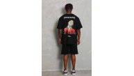 Erkek Baskılı Tişört Kısa Kol Bisiklet Yaka Oversize T-Shirt - Siyah Erkek Baskılı Tişört Kısa Kol Bisiklet Yaka Oversize T-Shirt - Siyah